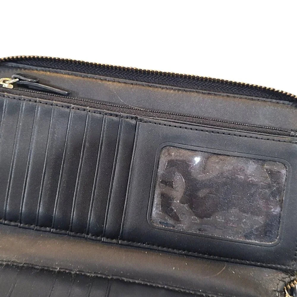 Kate Spade Wallet Zip Around Credit Card Slot Purse Zipper Leather - Picture 7 of 12